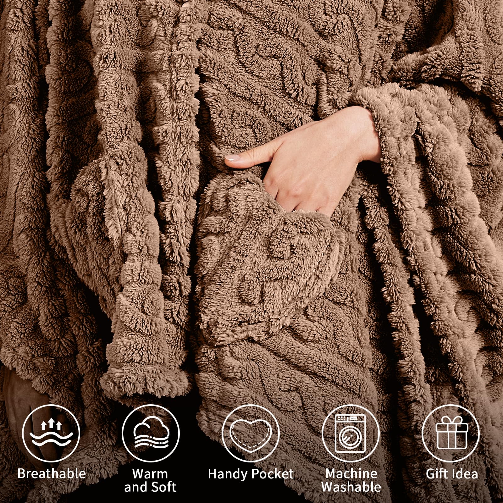 Dgsfmi wearable blanket sofa lounge use comfortable wrap for couch time