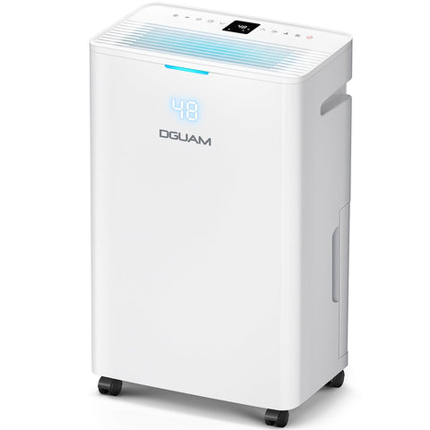 DGUAM 4500sqft basement dehumidifier demonstrates moisture control for damp spaces.