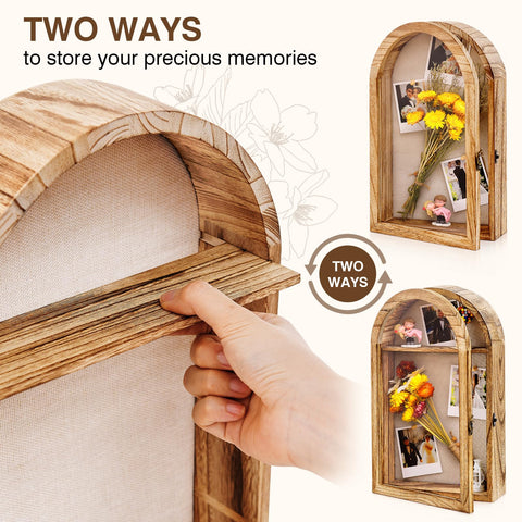 DGWJSU Shadow Box Mementos display for photos and keepsakes