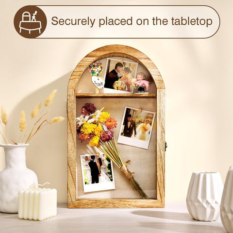 DGWJSU Shadow Box Vintage Arch shape adds classic decor appeal
