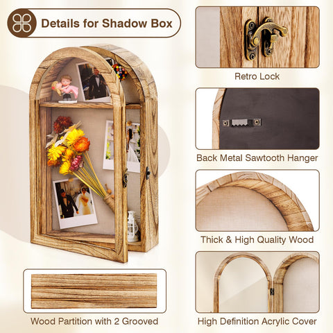 DGWJSU Shadow Box Wall or Tabletop Display fits any room