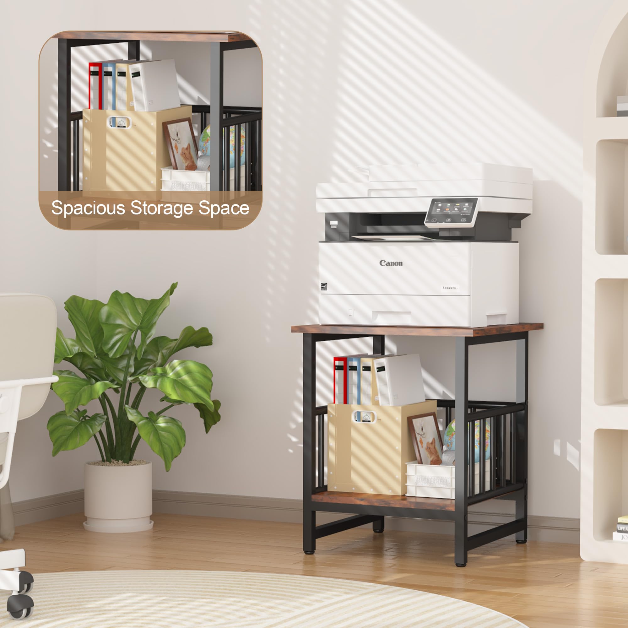 DHMAKER easy-assembly end table, front view, quick setup for bedrooms or living spaces.