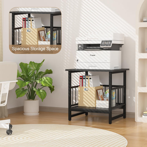 DHMAKER end table features a three-sided fence to keep items secure.