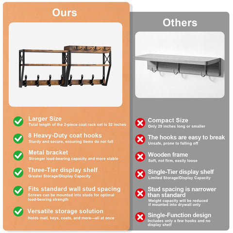 Dhmkfly entryway wall storage frees floor space and declutters.