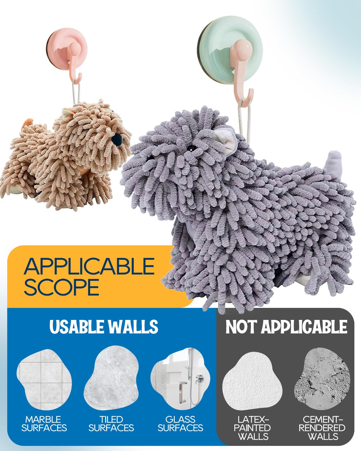 DHOEM dog towel absorbent chenille for fast fur drying