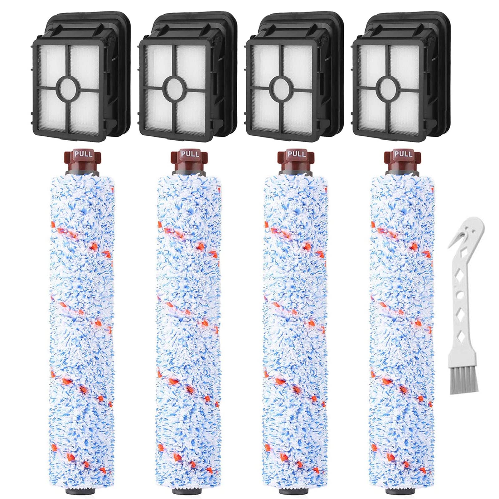 Dhoua CrossWave brush rolls four pack for consistent multi surface cleaning
