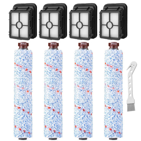 Dhoua CrossWave brush rolls four pack for consistent multi surface cleaning