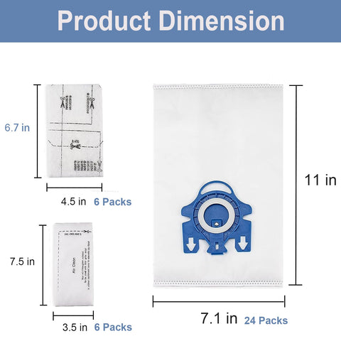 Dhoua cleaning brush included for easy bag changes.