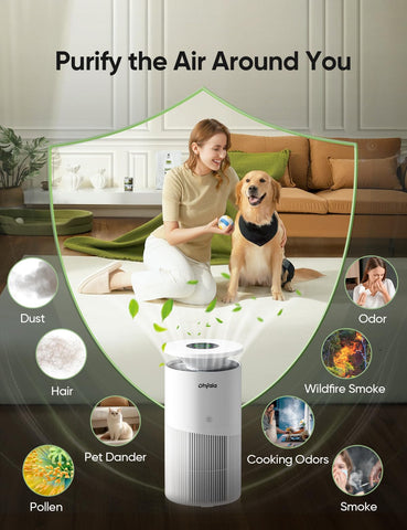 Dhyala ultra-quiet sleep mode operates at 22 dB for undisturbed nights.