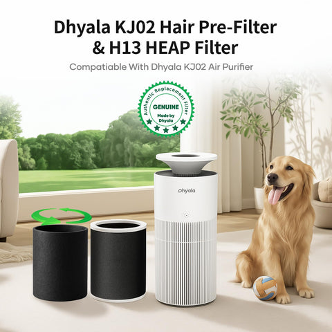 Dhyala KJ02 pre-filter inside pack ready for easy maintenance
