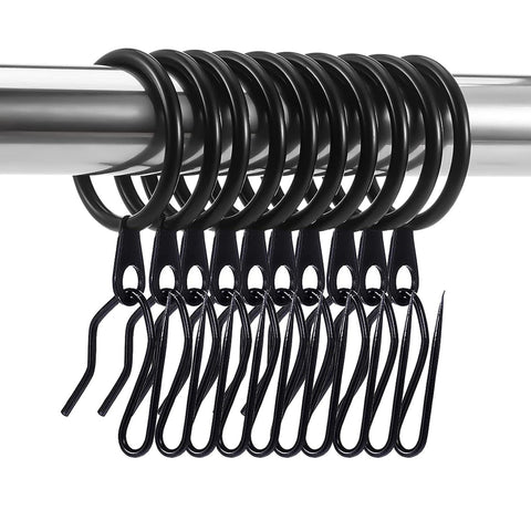 DHYLRICHER 60-piece curtain rings provide durable rustproof support for any curtain setup.