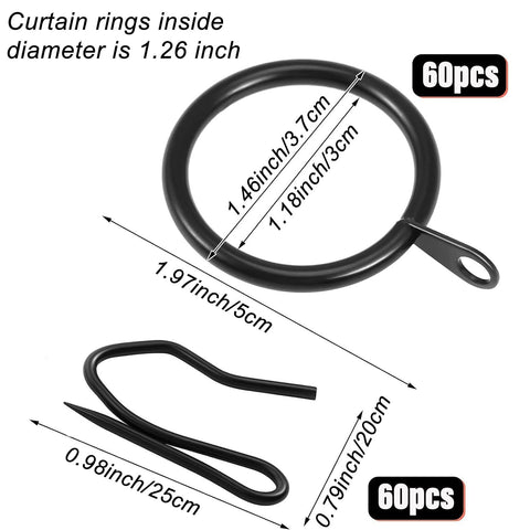 DHYLRICHER curtain hooks ensure secure drapery attachment and smooth operation.