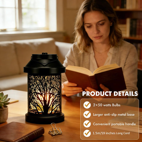 Dialan's Candle Warmer Lamp includes two bulbs for plug‑and‑play setup.