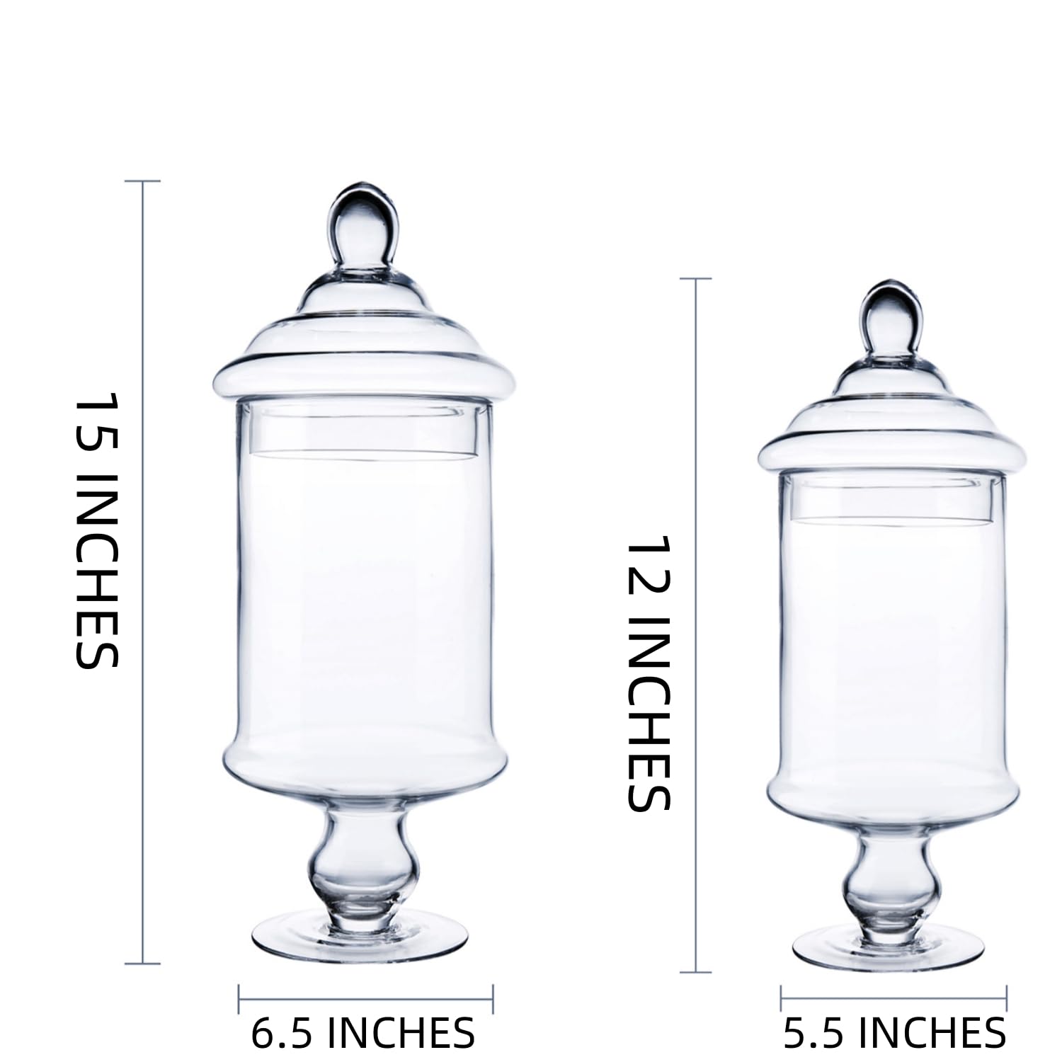 Diamond Star large footed jar, 12-inch height, a sturdy buffet centerpiece.