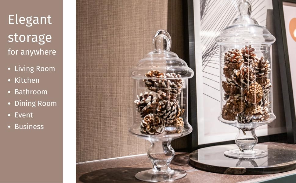 Diamond Star large no-base jar, 15-inch height, easy access for treats.