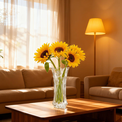 Dicunoy clear crystal vase ideal for everyday home decor and refined accents.