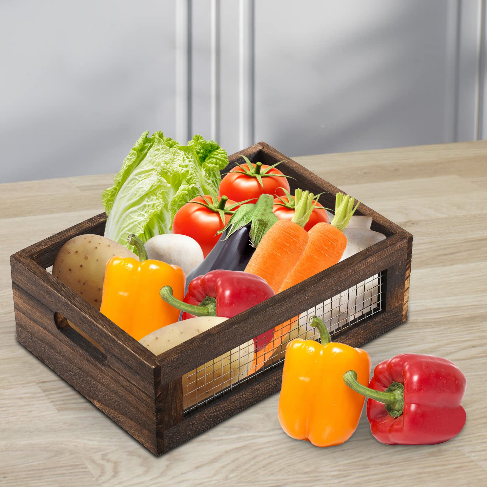 Dicunoy vented side design crates display items neatly with airflow.