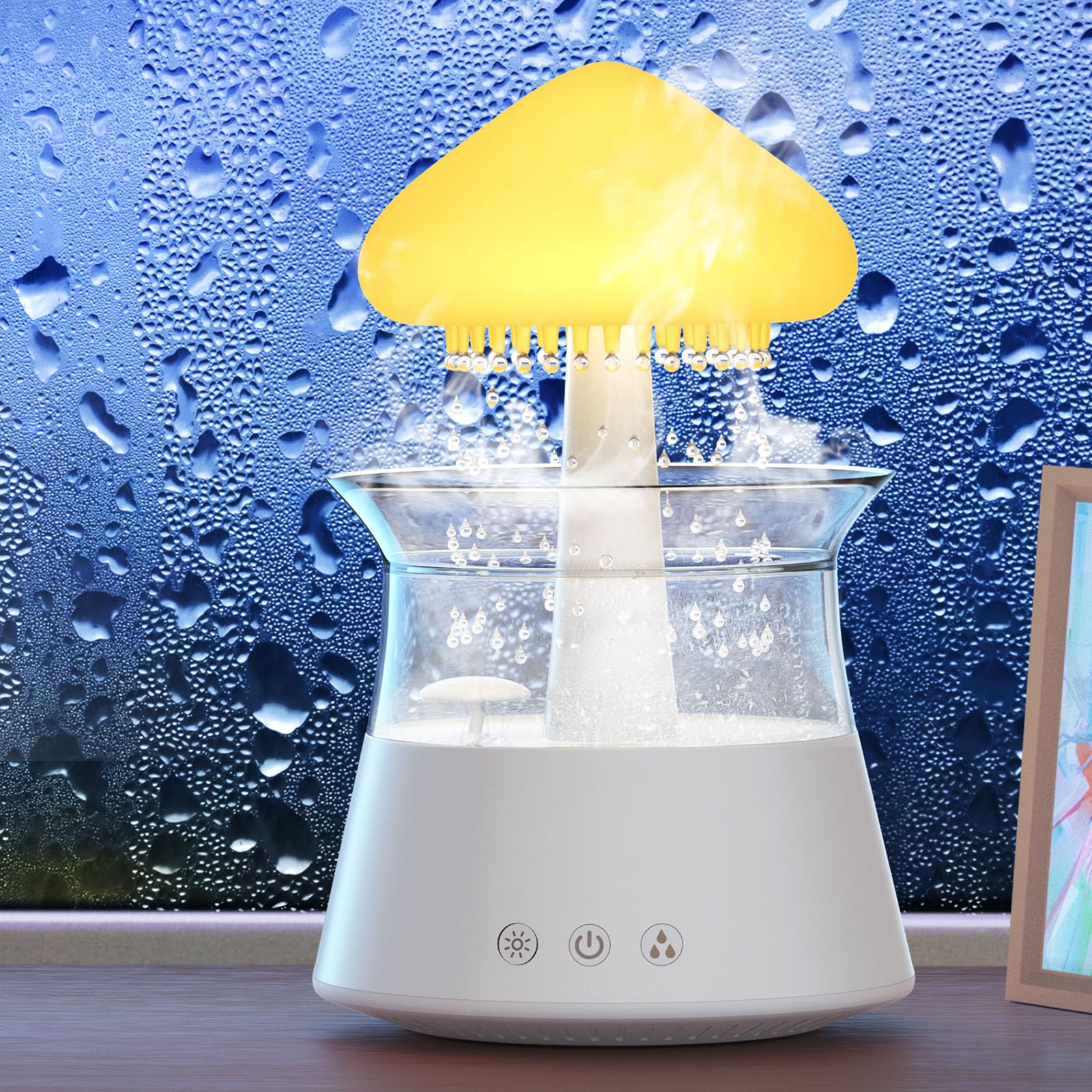 Diffuserlove desk setup with humidifier enhancing the workspace ambiance.