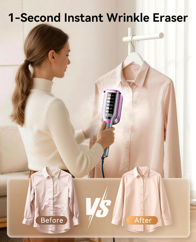 DIGIX 130ml water tank enables fewer refills during long garment sessions.