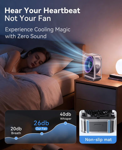 DIGIX portable desk fan whisper-quiet operation suitable for sleep and work