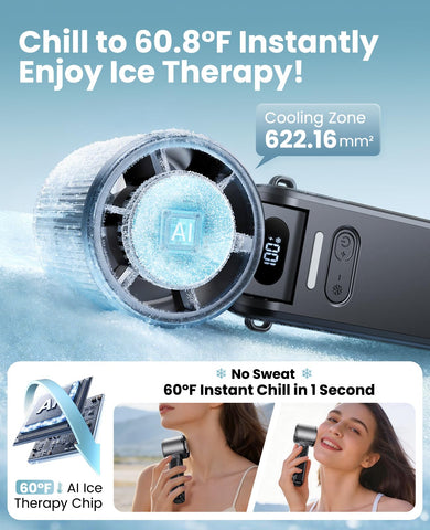 DIGIX portable fan delivers high-speed wind up to 25,000 RPM for hot days.