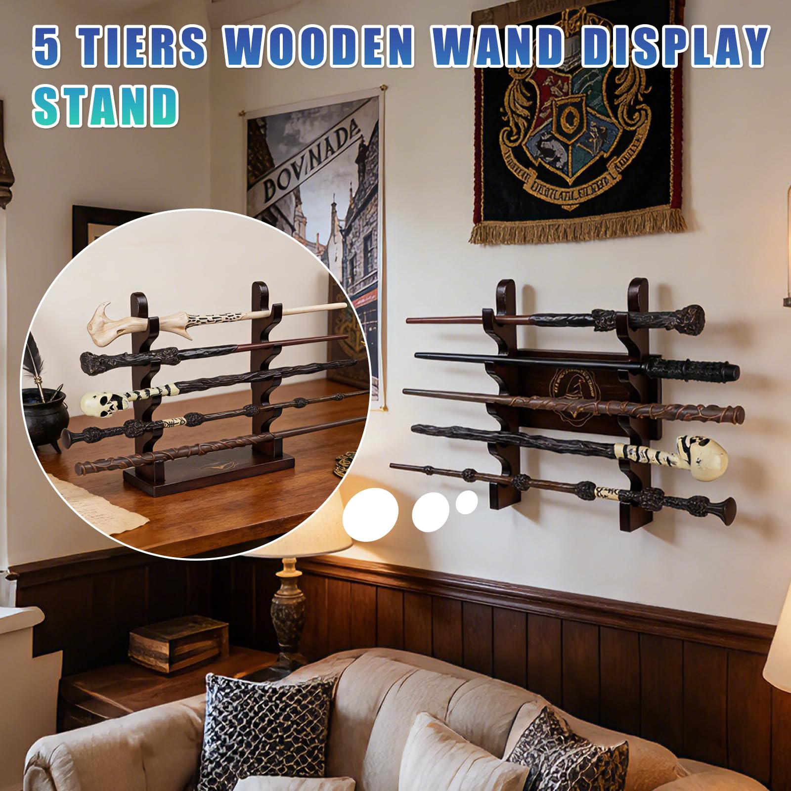 DigNew wooden wand display makes a thoughtful gift for collectors and enthusiasts.