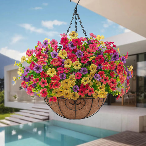 Digtecno hanging basket measures 15x15x19 inches when assembled.