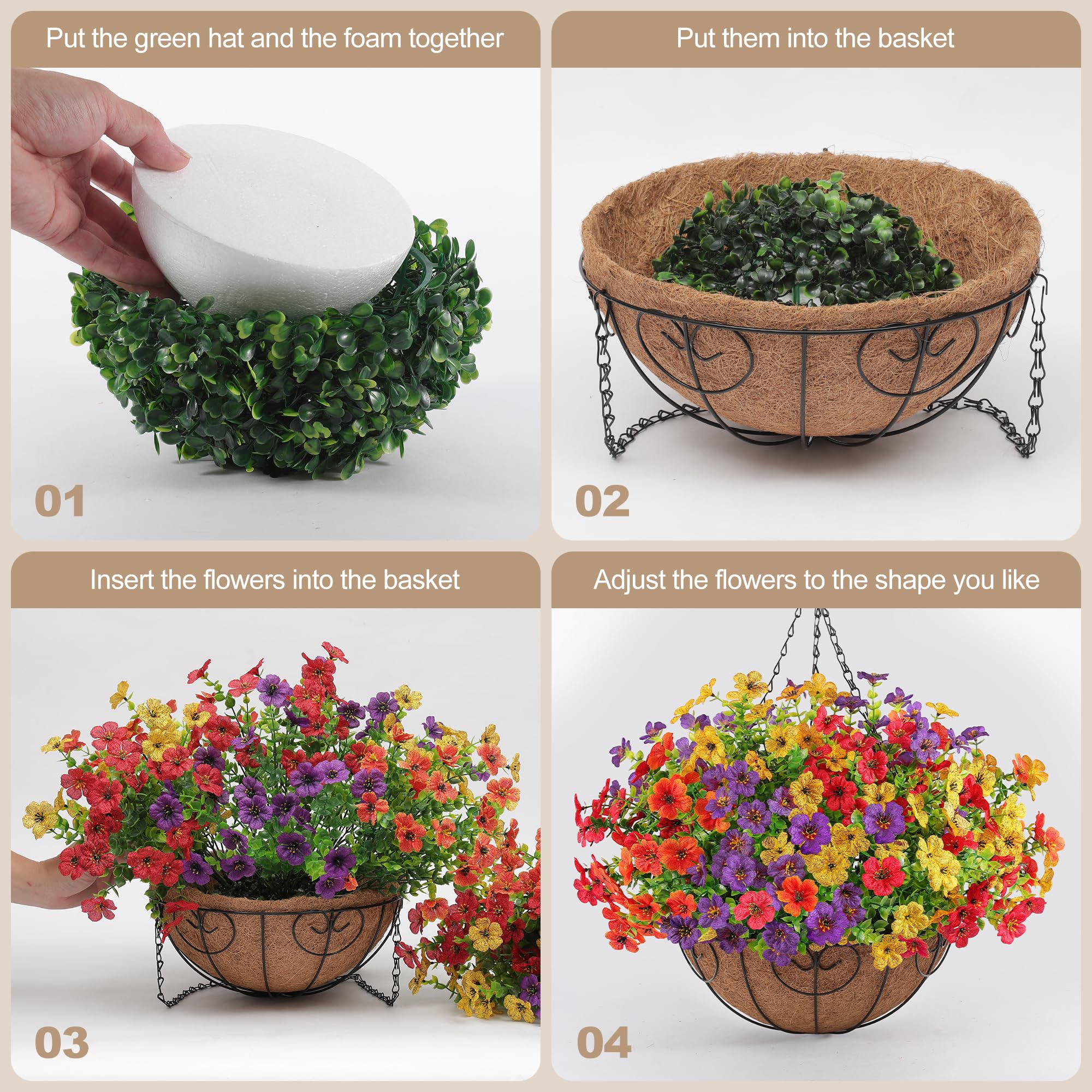 Digtecno versatile hanging flowers for indoor and outdoor spaces.