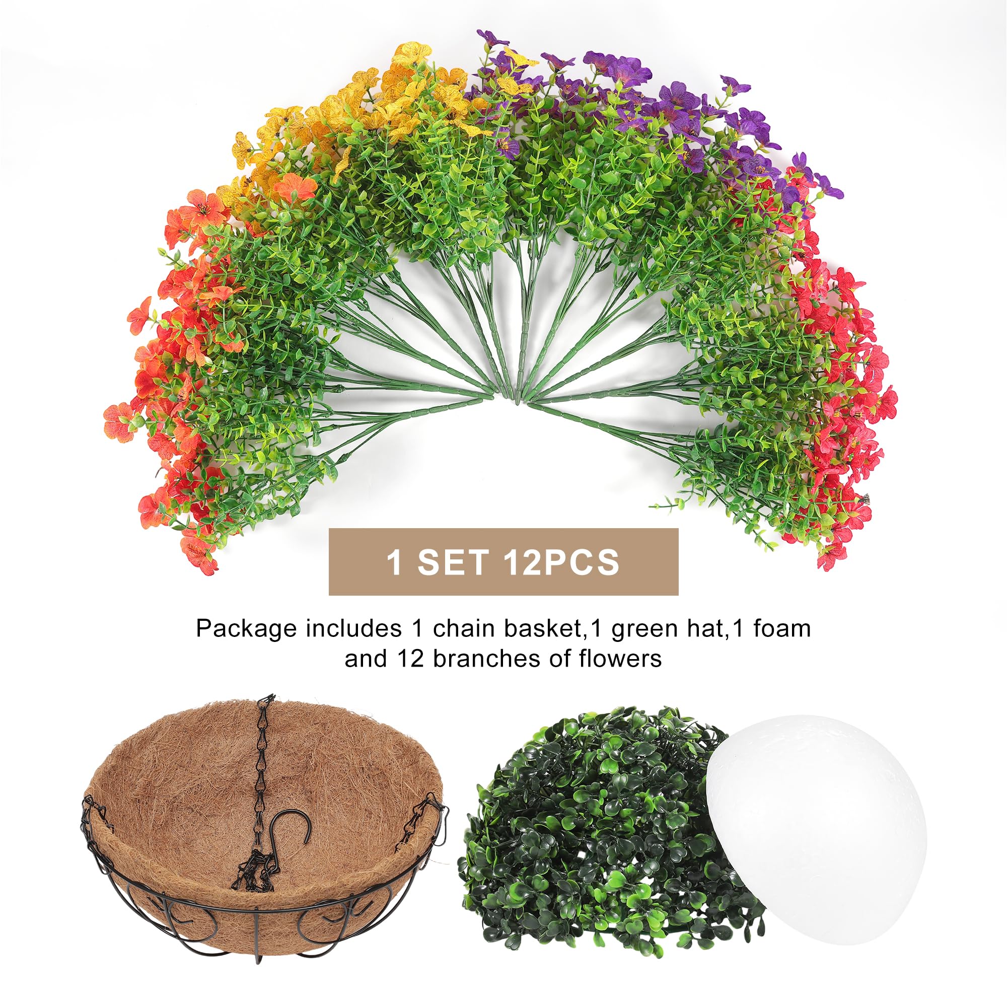 Digtecno UV-resistant flowers resist sun and weather for lasting color.