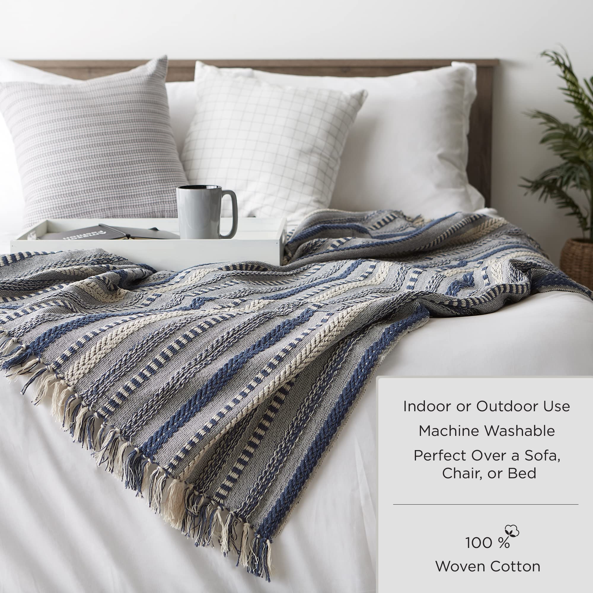 DII Throw blanket for camping keeps you warm at night.