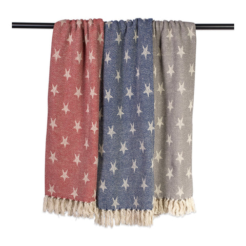 DII Patriotic throw blanket at picnic boosts comfort and color.