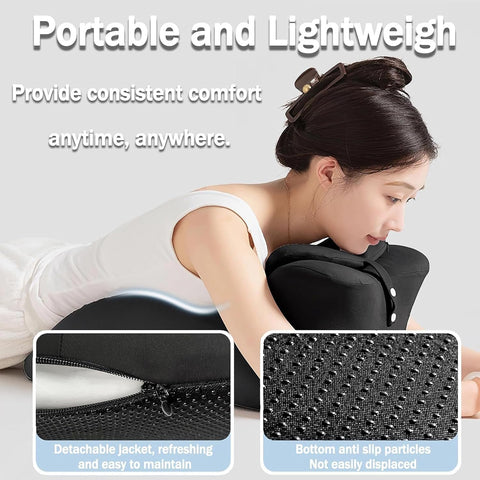 DIICRIN Memory Foam pillow relieves pressure on back and hips.