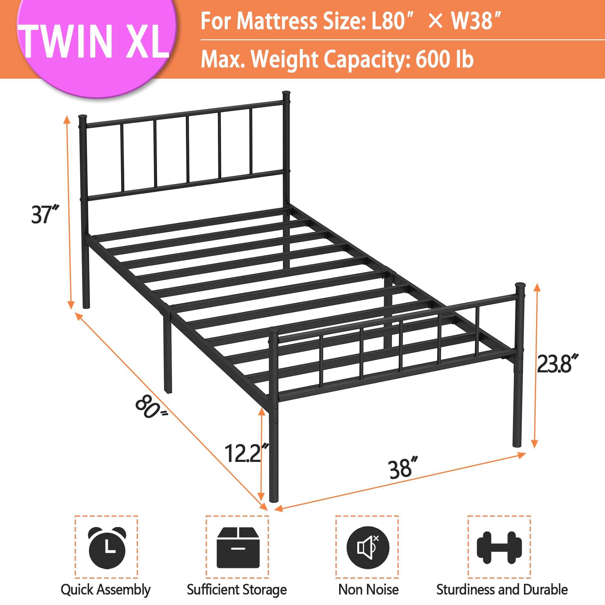 DIIYIV bed frame includes tools for easy, no-stress assembly.