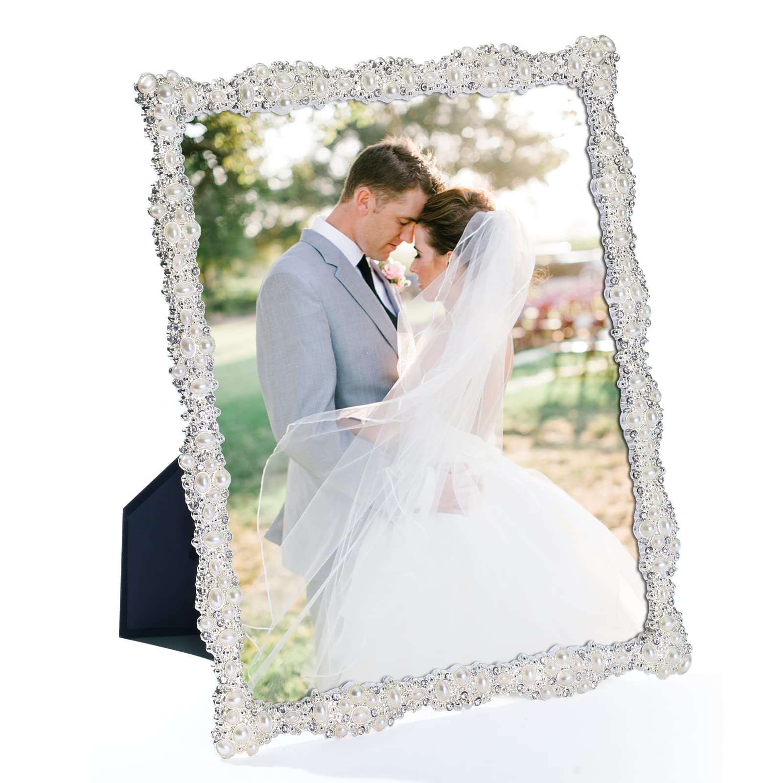 DIKAR silver-plated back panel supports secure wall or tabletop setup.