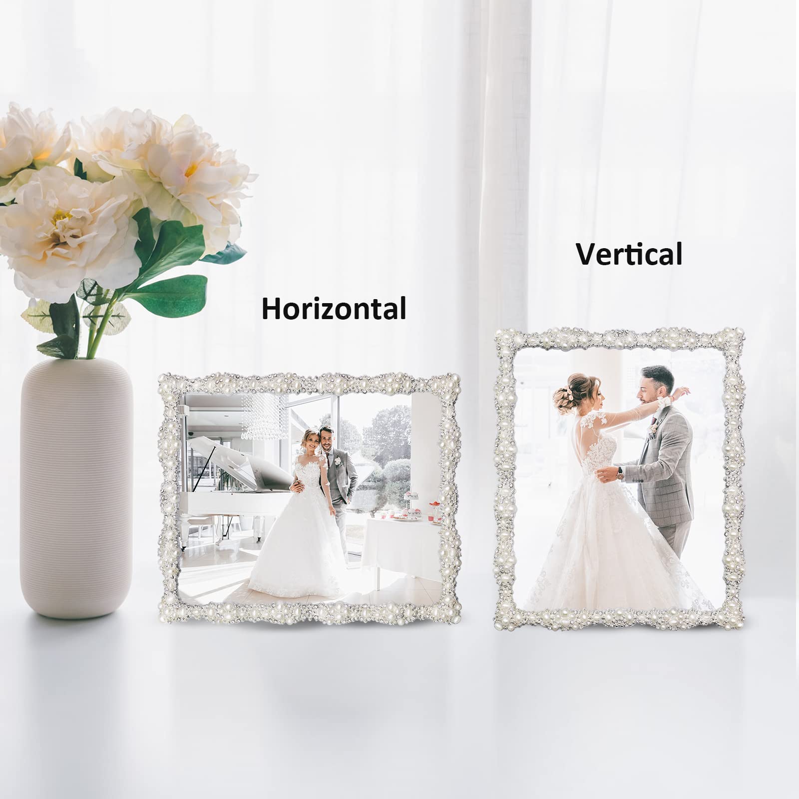 DIKAR frame provides wall hanging and tabletop display options.