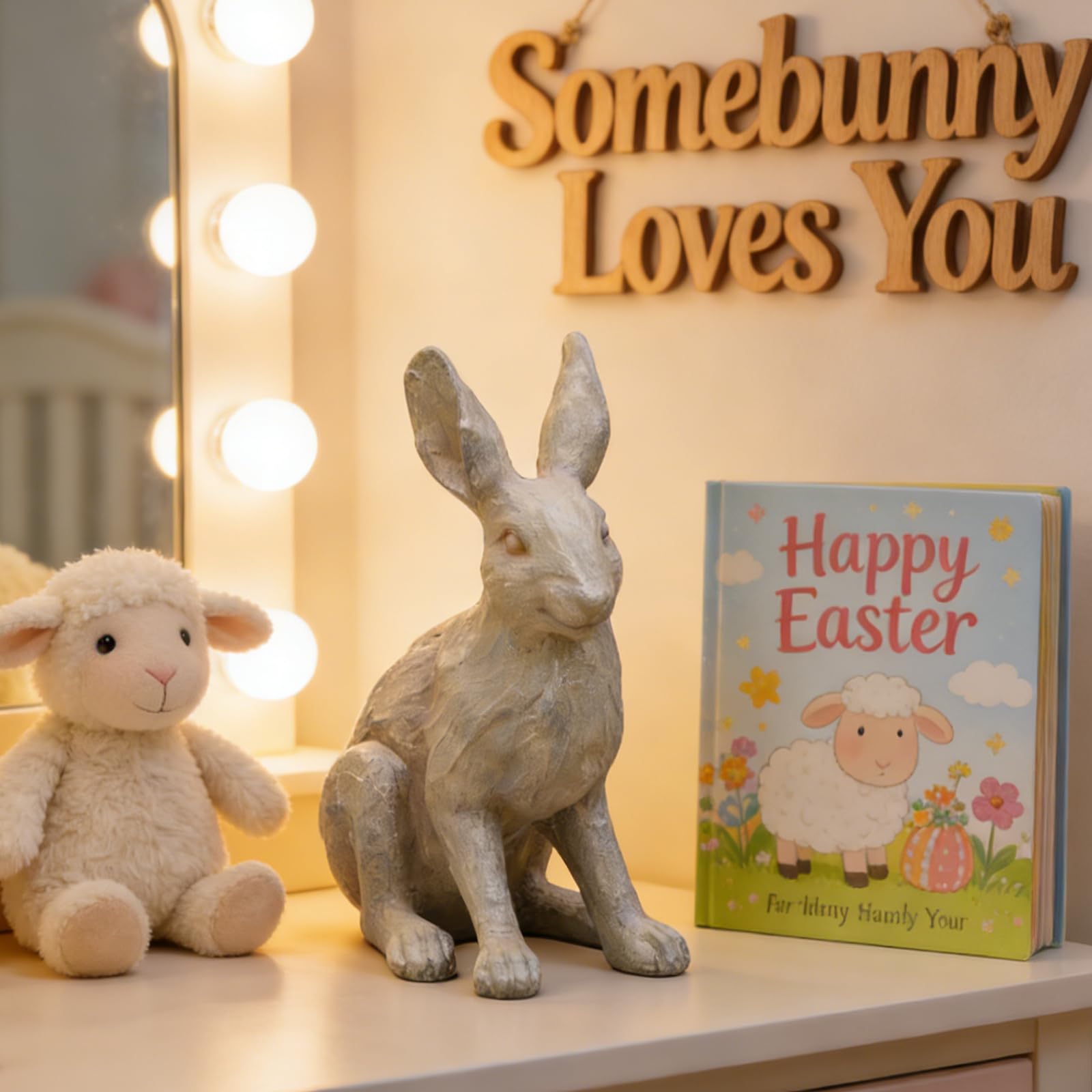 DiliComing gift rabbit statue suits holidays and celebrations as a thoughtful accent.