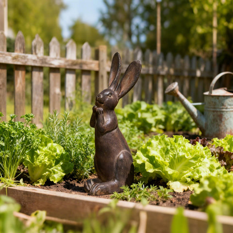 DiliComing handmade rabbit figurine, rich texture and easy maintenance.