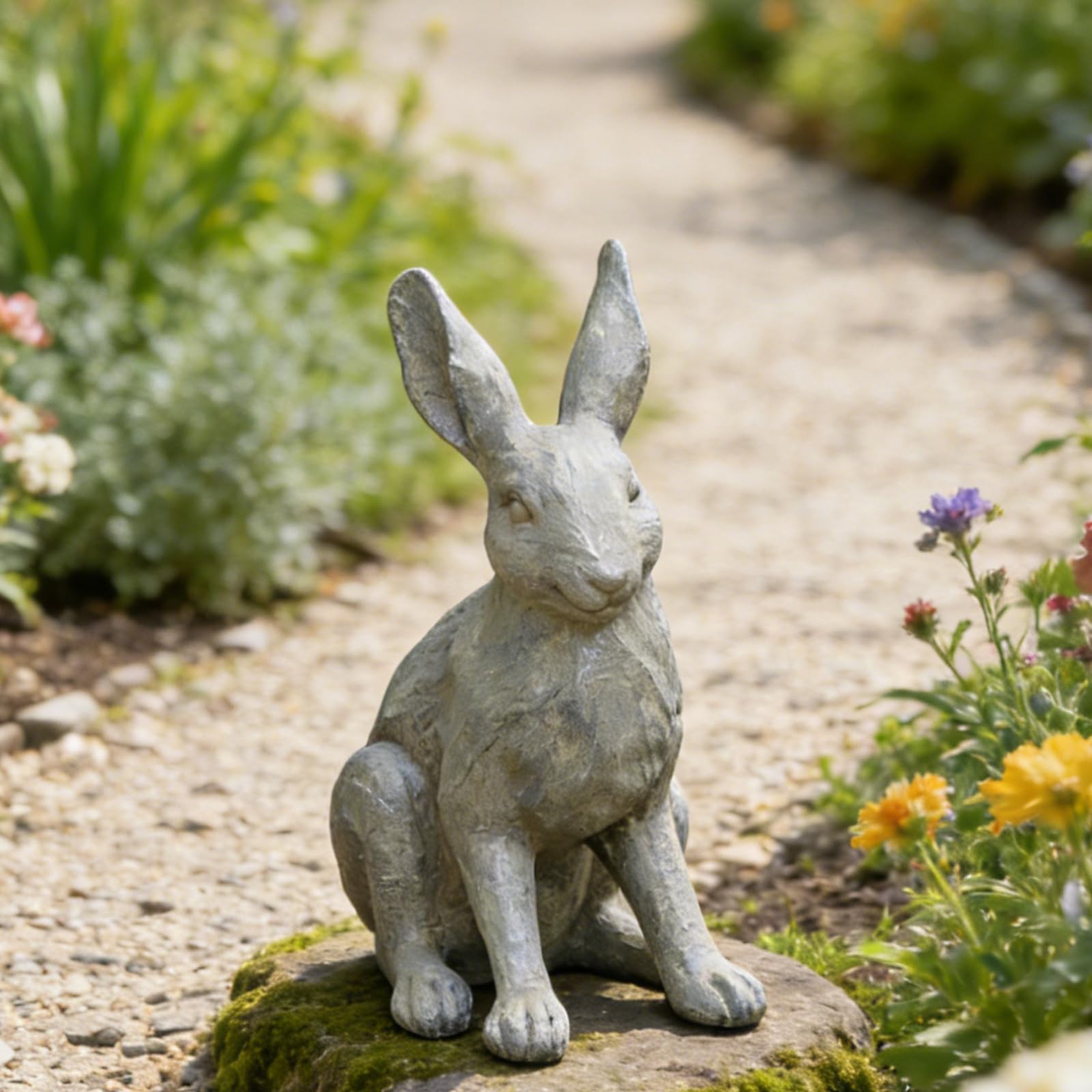DiliComing vibrant rabbit garden figurine enhances outdoor spaces with whimsical charm.