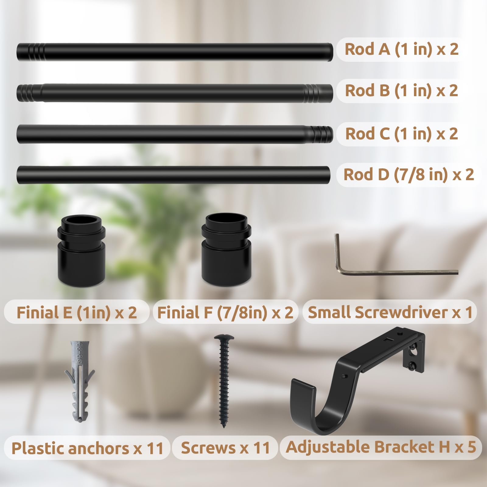 Dimili adjustable length from 32 to 240 inches.