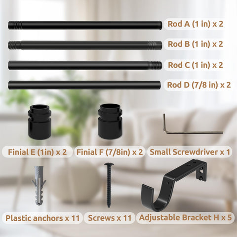 Dimili adjustable length from 32 to 240 inches.