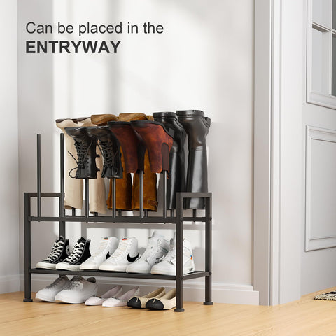 DIMJ adjustable feet help level the rack on uneven floors.