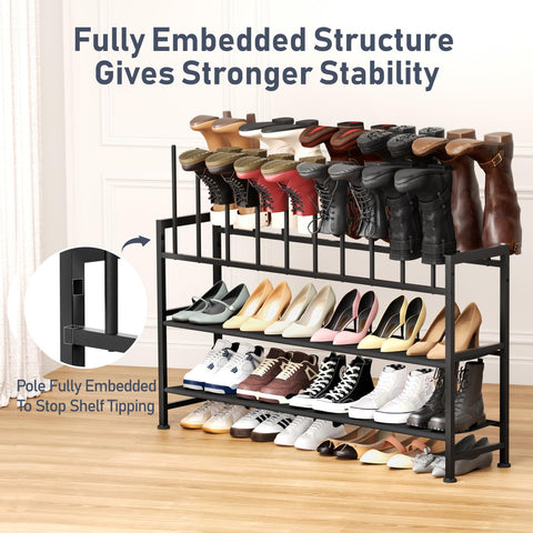DIMJ ventilated-shoe-rack highlights airflow for fresh footwear.