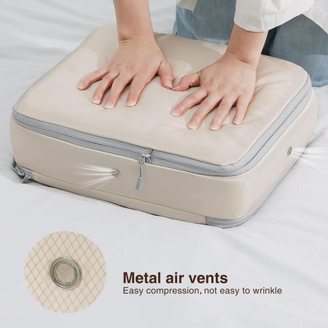 DIMJ compact bag dimensions 6.29 by 12.59 by 14.96 inches for linens.