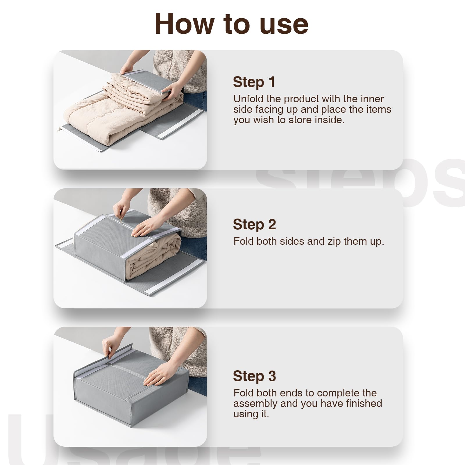DIMJ bed sheet organizer fits queen or king sets in standard closets.
