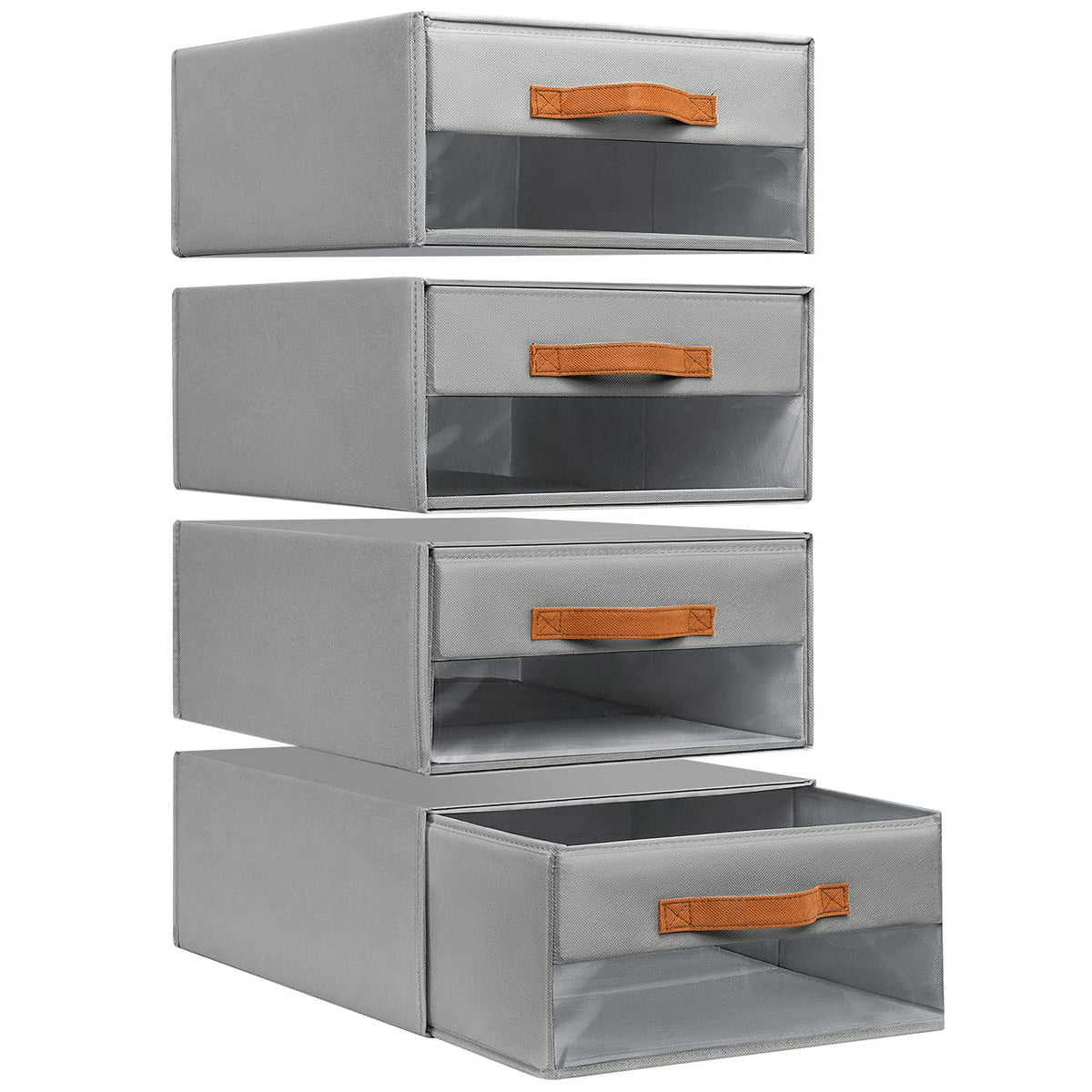 DIMJ closet bin drawer front view for easy organization