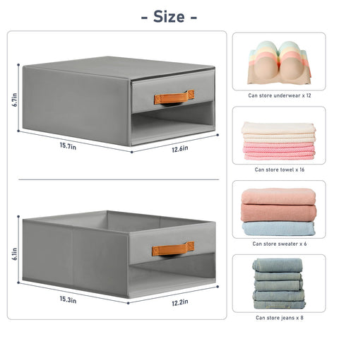 DIMJ closet bin drawer open demonstrates convenient pull-out storage