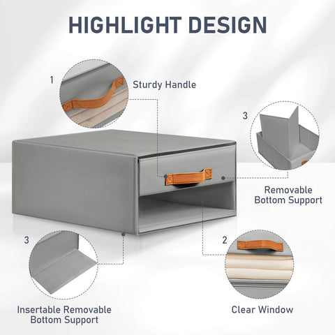 DIMJ closet bin drawer stackable setup to maximize vertical storage