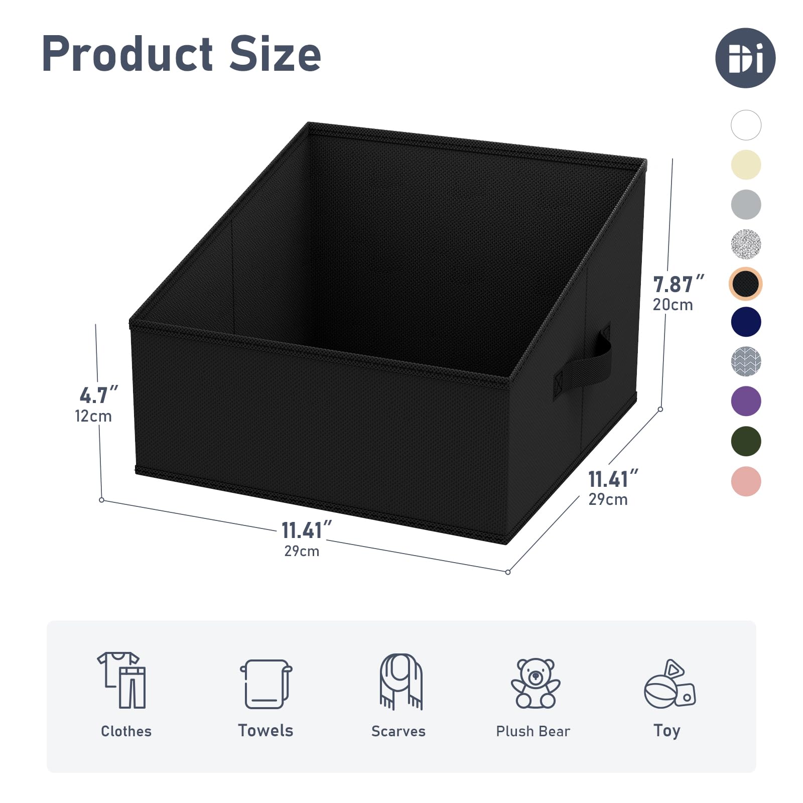 DIMJ closet organizer bin with a handle for easy transport