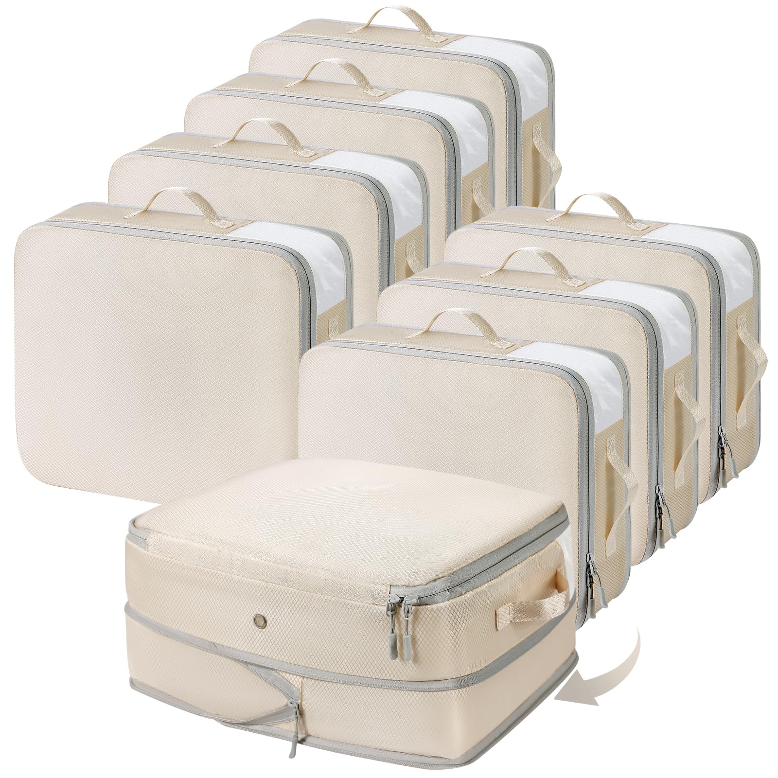 DIMJ clothes storage bag with clear window for quick item identification.