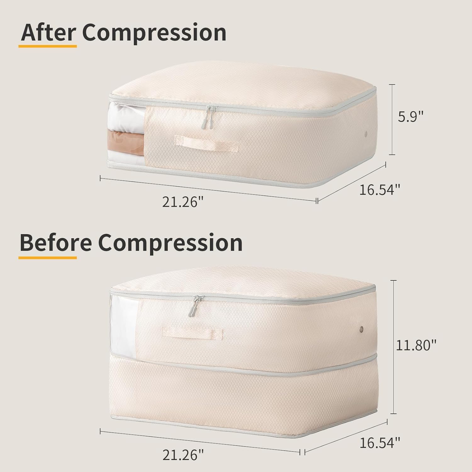 DIMJ storage bag with dual handles for easy lifting and placement.